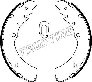 Trusting 047.374 - Комплект тормозных колодок, барабанные autospares.lv