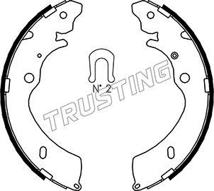 Trusting 047.377 - Комплект тормозных колодок, барабанные autospares.lv