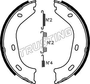 Trusting 052.116K - Комплект тормозов, ручник, парковка autospares.lv