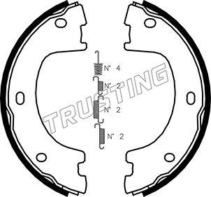 Trusting 052.136K - Комплект тормозов, ручник, парковка autospares.lv