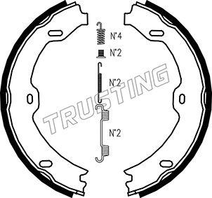 Trusting 052.130K - Комплект тормозов, ручник, парковка autospares.lv