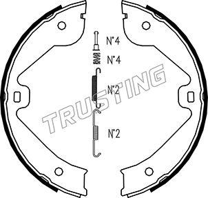 Trusting 052.131K - Комплект тормозов, ручник, парковка autospares.lv