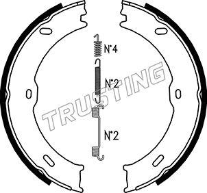 Trusting 052.133K - Комплект тормозов, ручник, парковка autospares.lv