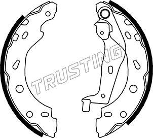 Trusting 052.124 - Комплект тормозных колодок, барабанные autospares.lv