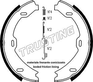 Trusting 052.128K - Комплект тормозов, ручник, парковка autospares.lv