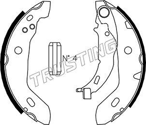 Trusting 052.122 - Комплект тормозных колодок, барабанные autospares.lv