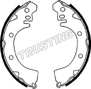Trusting 064.155 - Комплект тормозных колодок, барабанные autospares.lv