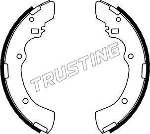 Trusting 064.164 - Комплект тормозных колодок, барабанные autospares.lv