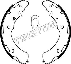 Trusting 064.181 - Комплект тормозных колодок, барабанные autospares.lv