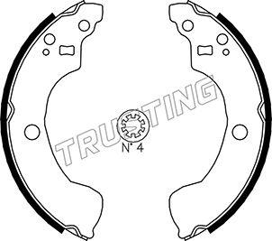 Trusting 067.195 - Комплект тормозных колодок, барабанные autospares.lv