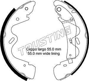 Trusting 067.193 - Комплект тормозных колодок, барабанные autospares.lv