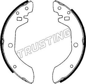 Trusting 067.145 - Комплект тормозных колодок, барабанные autospares.lv