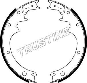 Trusting 067.165 - Комплект тормозных колодок, барабанные autospares.lv