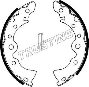 Trusting 067.167 - Комплект тормозных колодок, барабанные autospares.lv