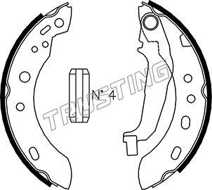 Trusting 067.189 - Комплект тормозных колодок, барабанные autospares.lv