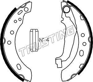 Trusting 067.185 - Комплект тормозных колодок, барабанные autospares.lv