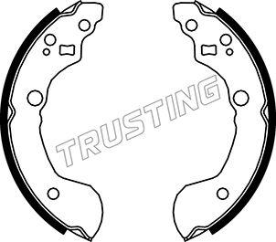 Trusting 067.187 - Комплект тормозных колодок, барабанные autospares.lv