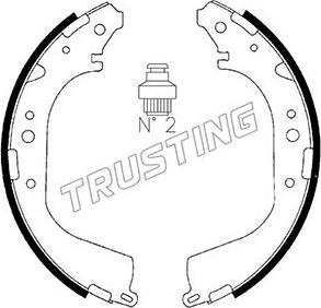 Trusting 067.179 - Комплект тормозных колодок, барабанные autospares.lv