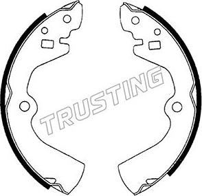 Trusting 067.172 - Комплект тормозных колодок, барабанные autospares.lv