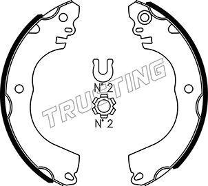 Trusting 067.204 - Комплект тормозных колодок, барабанные autospares.lv