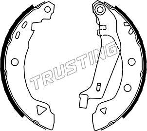 Trusting 004.008Y - Комплект тормозных колодок, барабанные autospares.lv