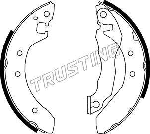 Trusting 007.015 - Комплект тормозных колодок, барабанные autospares.lv