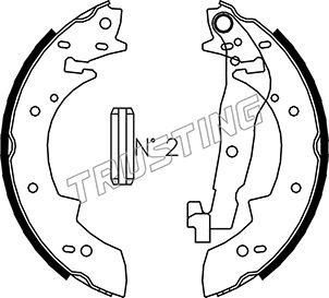 Trusting 019.024 - Комплект тормозных колодок, барабанные autospares.lv