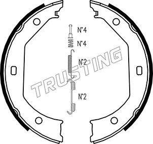 Trusting 019.027K - Комплект тормозов, ручник, парковка autospares.lv