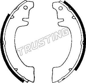 Trusting 088.187 - Комплект тормозных колодок, барабанные autospares.lv