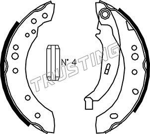 Trusting 088.241 - Комплект тормозных колодок, барабанные autospares.lv