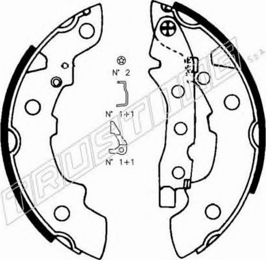 Trusting 088209K - Комплект тормозных колодок, барабанные autospares.lv