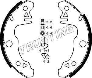 Trusting 088.205K - Комплект тормозных колодок, барабанные autospares.lv