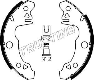 Trusting 088.205 - Комплект тормозных колодок, барабанные autospares.lv