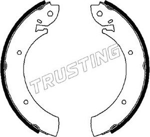 Trusting 088.207 - Комплект тормозных колодок, барабанные autospares.lv