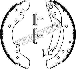 Trusting 034.096 - Комплект тормозных колодок, барабанные autospares.lv