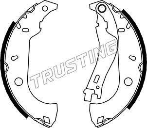 Trusting 034.091 - Комплект тормозных колодок, барабанные autospares.lv