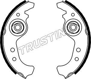 Trusting 034.084 - Комплект тормозных колодок, барабанные autospares.lv