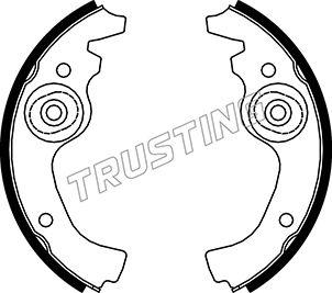 Trusting 034.038 - Комплект тормозных колодок, барабанные autospares.lv