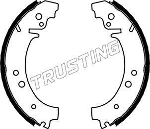 Trusting 034.076 - Комплект тормозных колодок, барабанные autospares.lv