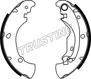 Trusting 034.100 - Комплект тормозных колодок, барабанные autospares.lv