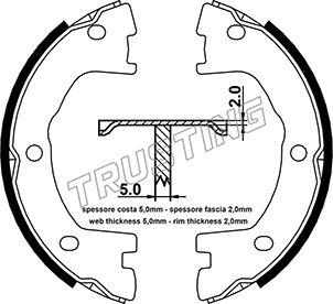 Trusting 034.101 - Комплект тормозов, ручник, парковка autospares.lv