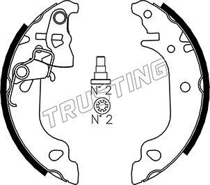 Trusting 034.103 - Комплект тормозных колодок, барабанные autospares.lv