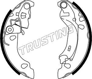 Trusting 034.107 - Комплект тормозных колодок, барабанные autospares.lv