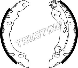 Trusting 034.114 - Комплект тормозных колодок, барабанные autospares.lv