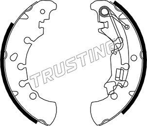 Trusting 034.115 - Комплект тормозных колодок, барабанные autospares.lv