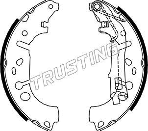 Trusting 034.117 - Комплект тормозных колодок, барабанные autospares.lv