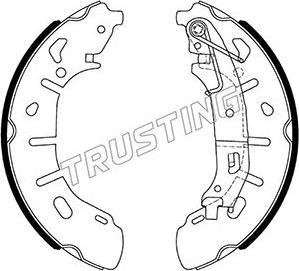 Trusting 034.124 - Комплект тормозных колодок, барабанные autospares.lv