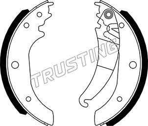 Trusting 034.126 - Комплект тормозных колодок, барабанные autospares.lv