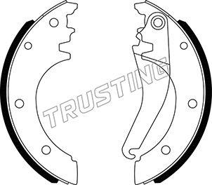 Trusting 034.123 - Комплект тормозных колодок, барабанные autospares.lv