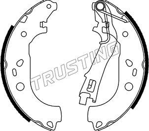 Trusting 034.122 - Комплект тормозных колодок, барабанные autospares.lv